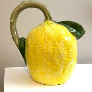 Majolica Lemon Pitcher